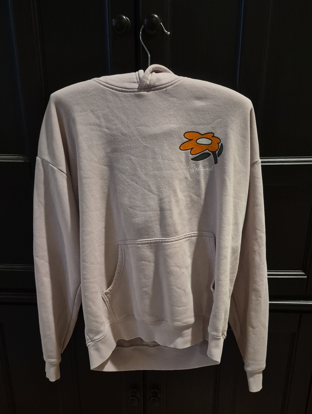 Women's Hoodie with Orange Flower Graphic